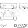 Ideal Standard Ceraplus 2 Exposed Bar Shower Mixer Dimensions